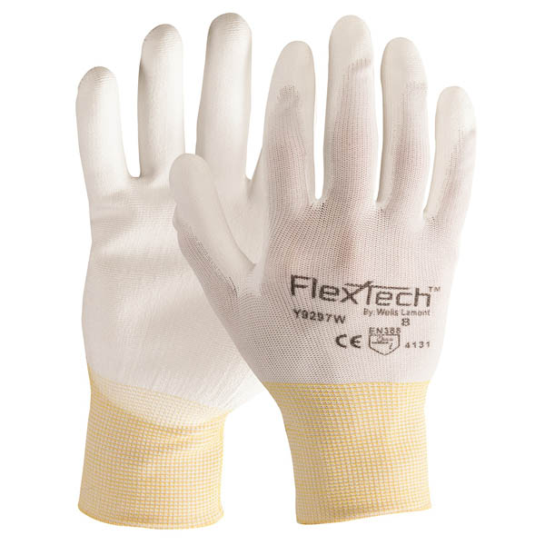 Y9297W Wells Lamont Synthetic PU Coated Seamless Knit Work Gloves